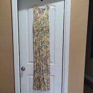 Floral Yellow Maxi Dress
